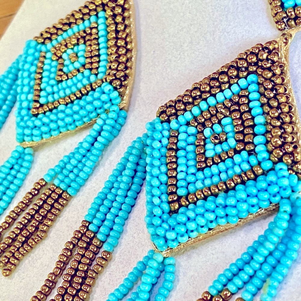 NWT Anthropologie Deepa Beaded Diamond Chandeliers - Picture 13 of 14